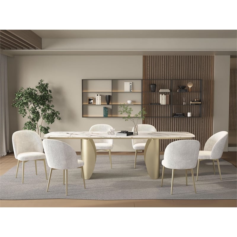 ACME Cora Side Chair (Set-2) in White Fabric