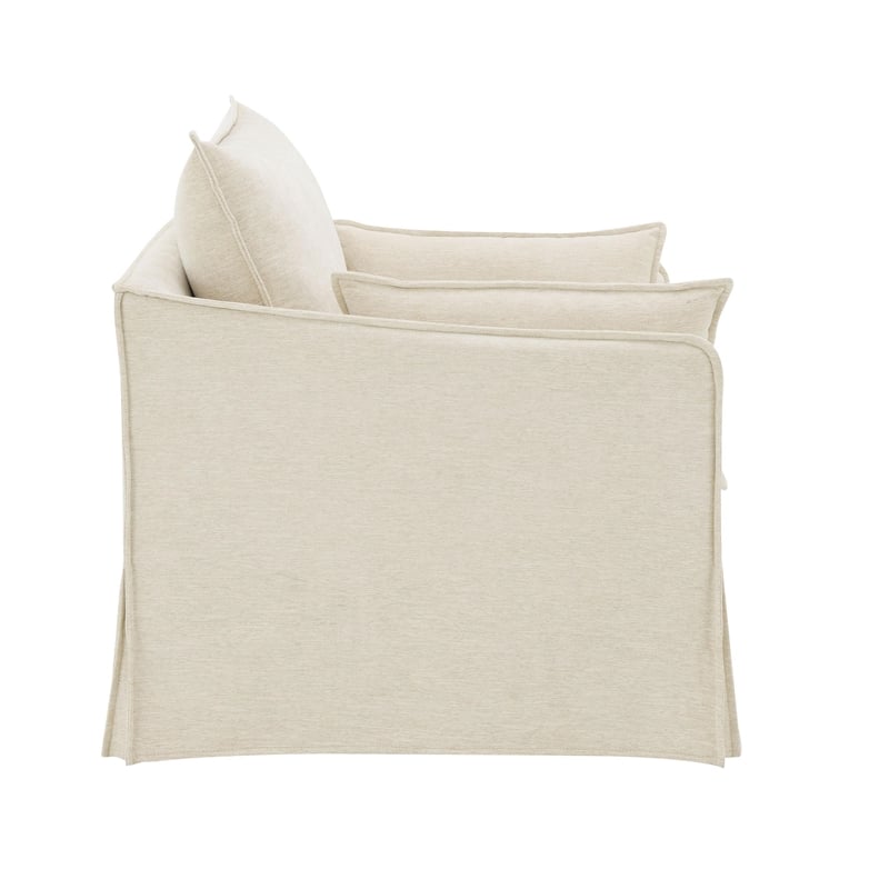 ACME Shane Chair w/2 Pillows in Beige Linen