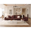 ACME Mardi Sofa w/3 Pillows in Maroon Tweed
