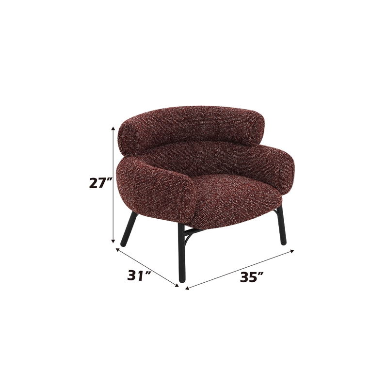 ACME Mardi Chair in Maroon Tweed