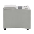 ACME Emee Console w/USB Port in Gray Corduroy