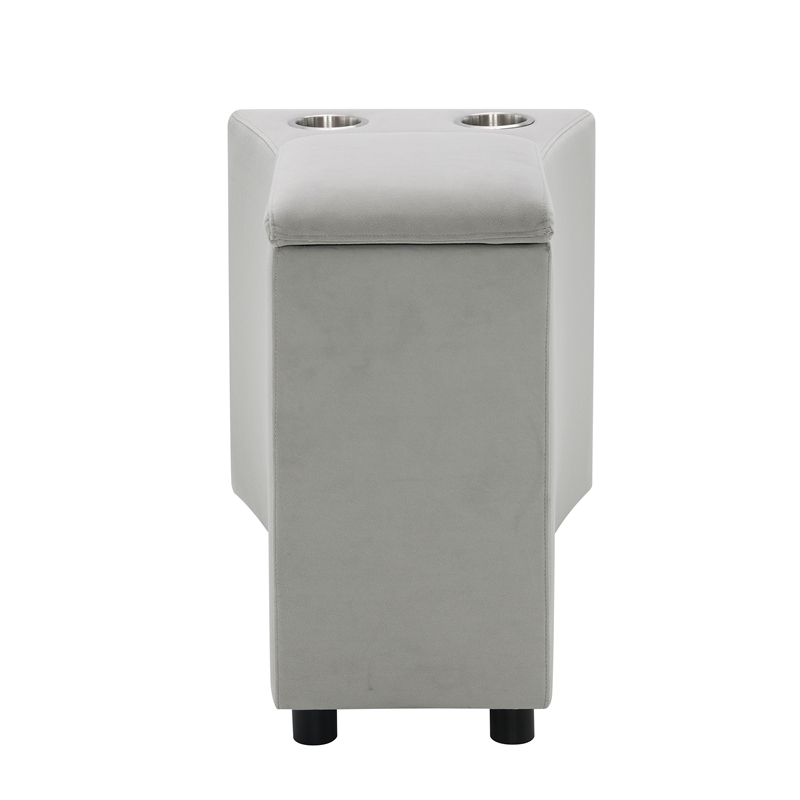 ACME Emee Console w/USB Port in Gray Corduroy