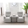 ACME Emee Console w/USB Port in Gray Corduroy