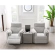 ACME Emee Console w/USB Port in Gray Corduroy