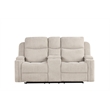 ACME Galya Motion Loveseat w/Console in Light Gray Chenille