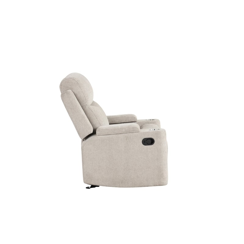 ACME Galya Motion Glider Recliner in Light Gray Chenille