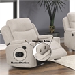 ACME Galya Motion Glider Recliner in Light Gray Chenille