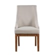 ACME Gilsea Side Chair (Set-2) in Fabric & Brown Synthetic Leather & Brown