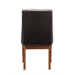 ACME Gilsea Side Chair (Set-2) in Fabric & Brown Synthetic Leather & Brown