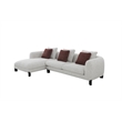 ACME Mardi Sectional Sofa w/3 Pillows in Maroon & Beige Tweed