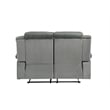 ACME Lesley Motion Loveseat  in Gray Corduroy & Velvet
