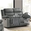 ACME Lesley Motion Loveseat  in Gray Corduroy & Velvet