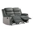 ACME Lesley Motion Loveseat  in Gray Corduroy & Velvet