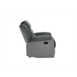 ACME Lesley Motion Glider Recliner in Gray Corduroy & Velvet
