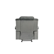 ACME Lesley Motion Glider Recliner in Gray Corduroy & Velvet