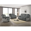 ACME Lesley Motion Glider Recliner in Gray Corduroy & Velvet