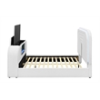 ACME Shelyn EK Bed w/Fireplace in White Teddy Sherpa & Chrome