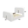 ACME Shelyn EK Bed w/Fireplace in White Teddy Sherpa & Chrome