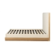 ACME Zoey Eastern King Bed in Beige Fabric & Oak