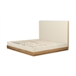ACME Zoey Queen Bed in Beige Fabric & Oak