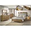 ACME Garcia Eastern King Bed w/USB in Light Aspen Brown