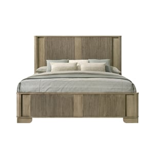 ACME Lakkari Queen Bed w/LED in Antique Oak