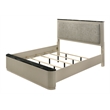 ACME Travonte Eastern King Bed  in Gray Linen & Beige