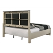 ACME Travonte Eastern King Bed  in Gray Linen & Beige