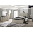 ACME Travonte Eastern King Bed  in Gray Linen & Beige