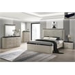 ACME Travonte Queen Bed in Gray Linen & Beige