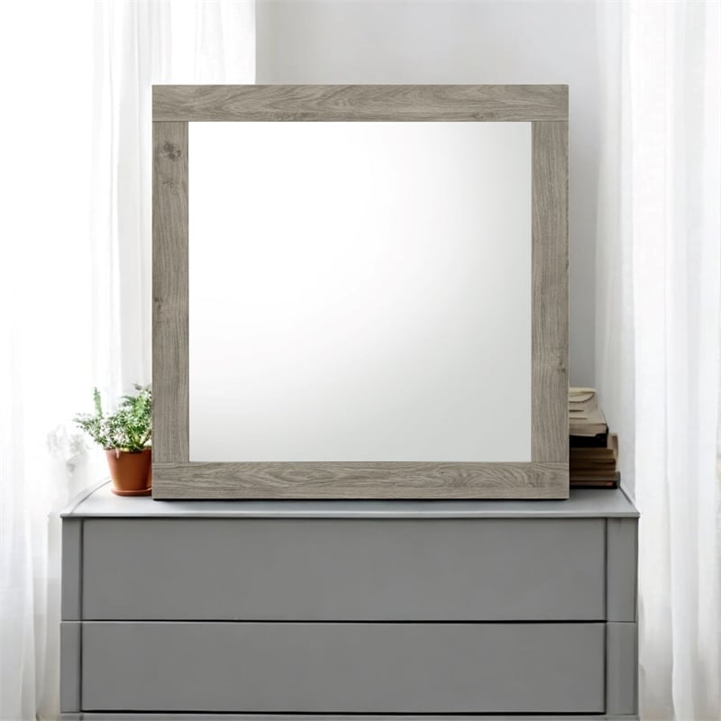 ACME Mari Mirror in Light Gray