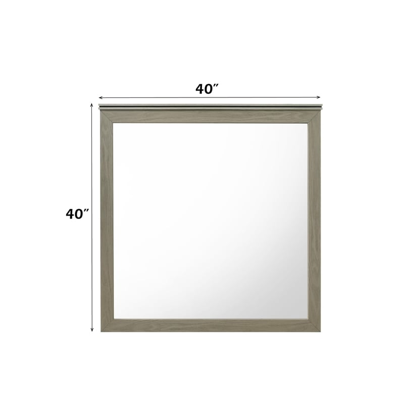 ACME Joanna Mirror in Weathered Gray