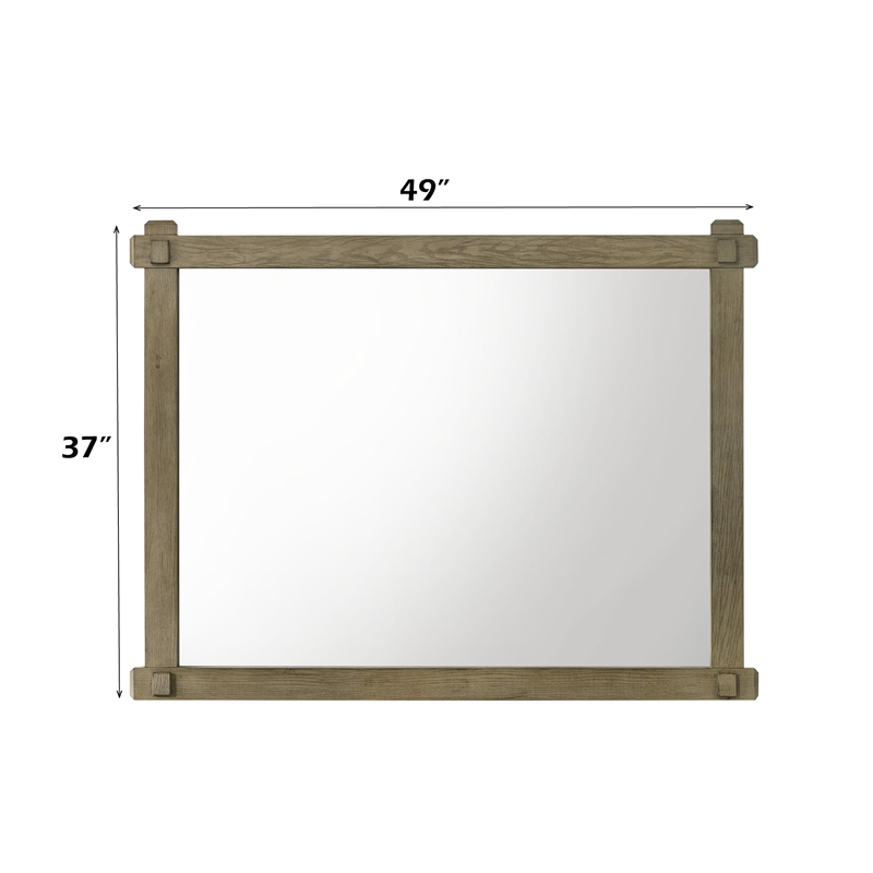 ACME Colton Mirror in Antique White Oak