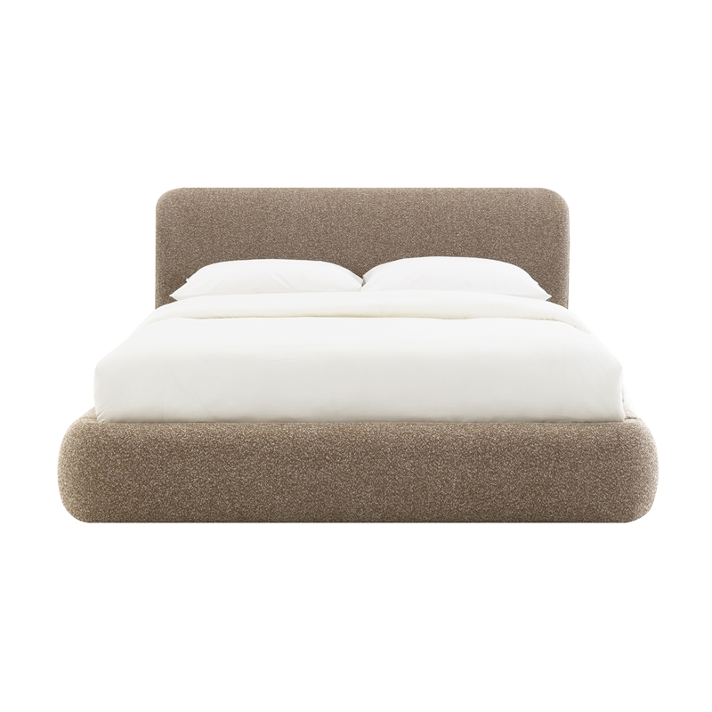 ACME Erica Queen Bed in Dark Beige Tweed