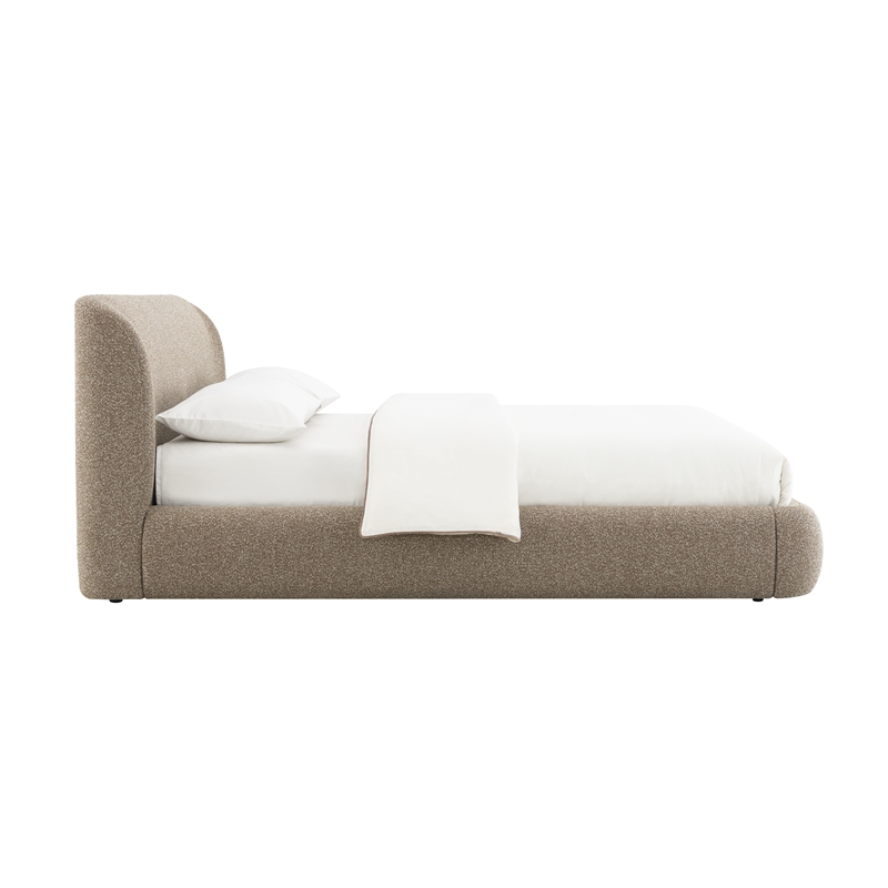 ACME Erica Queen Bed in Dark Beige Tweed