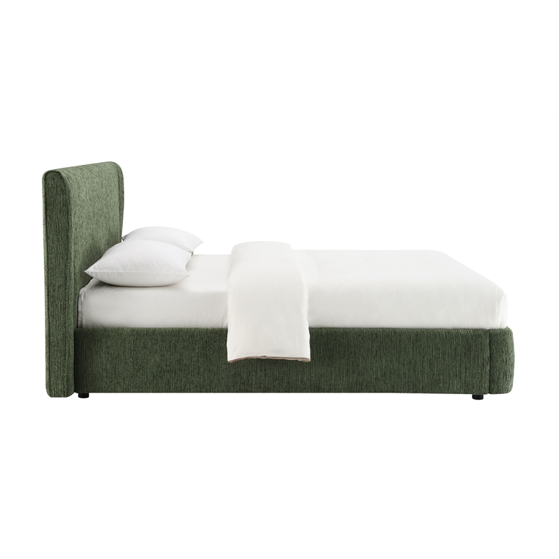 ACME Cheryl Full Bed in Dark Green Chenille