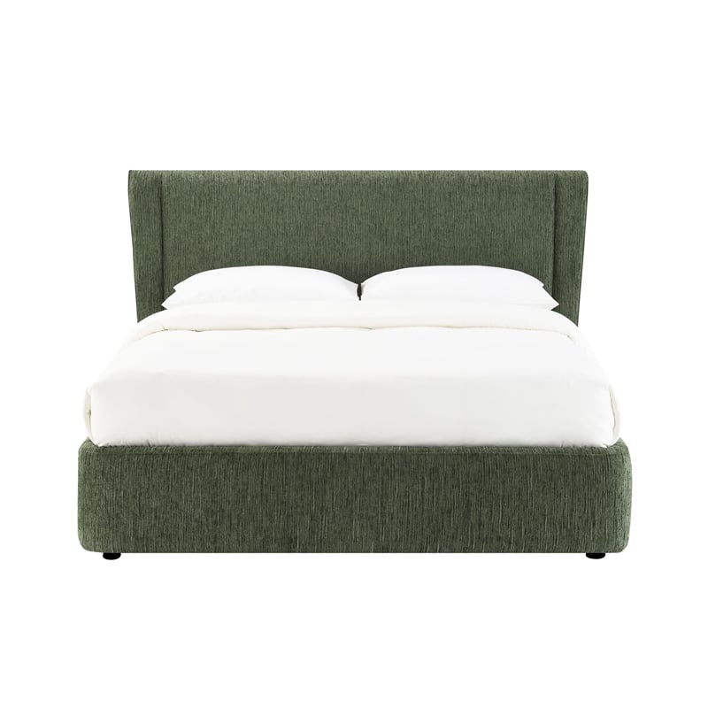ACME Cheryl Full Bed in Dark Green Chenille