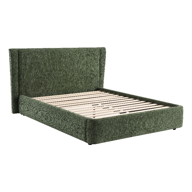 ACME Cheryl Full Bed in Dark Green Chenille
