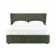 ACME Cheryl Queen Bed in Dark Green Chenille