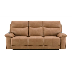 ACME Chavis Power Motion Sofa w/USB & Power Headrest in Brown Leather Aire