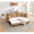 ACME Cadie Sofa w/Sleeper & 2 Pillows in Mocha Chenille