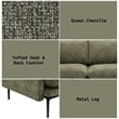 ACME Dalton Sofa w/2 Pillows in Green Chenille