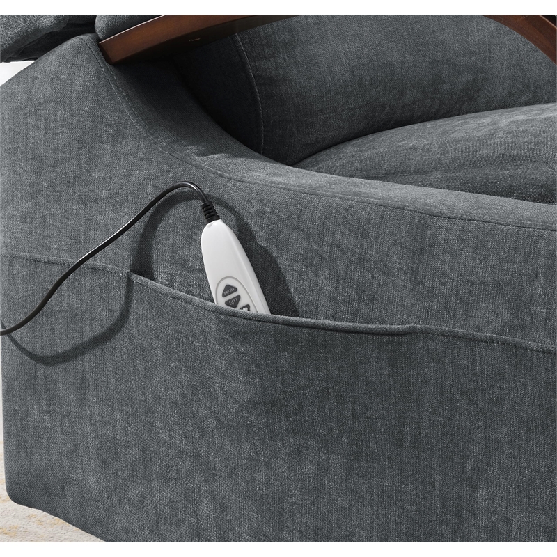 ACME Kayla Power Recliner w/Lift & Heating & Massage in Gray Chenille