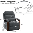 ACME Kayla Power Recliner w/Lift & Heating & Massage in Gray Chenille