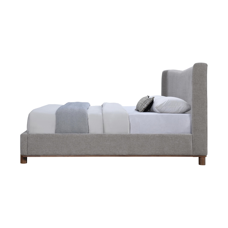 ACME Melbourne Queen Bed in Gray Chenille