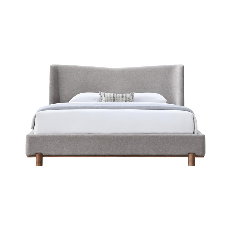 ACME Melbourne Queen Bed in Gray Chenille
