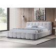 ACME Hannah Eastern King Bed  in Gray Chenille