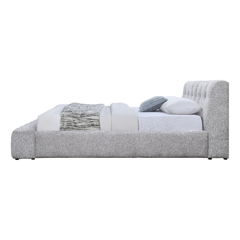 ACME Hannah Eastern King Bed  in Gray Chenille