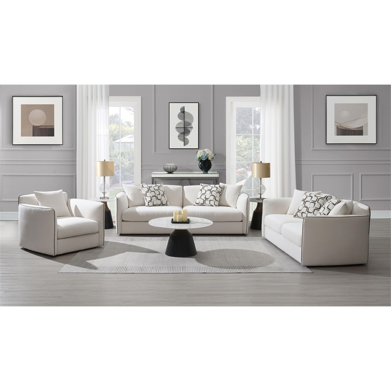 ACME Yolanda Sofa w/4 Pillows in Beige Chenille