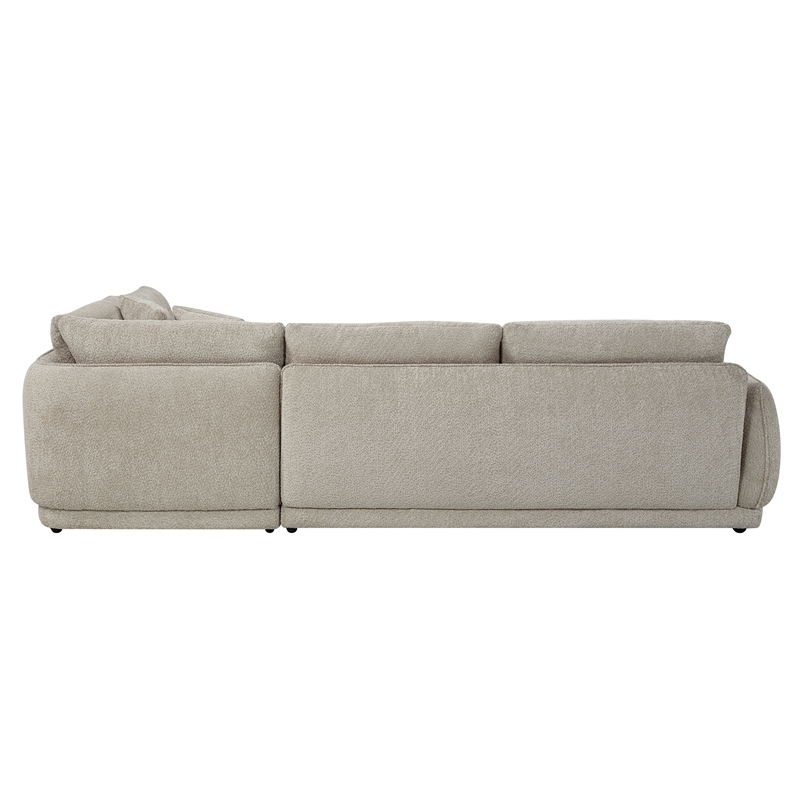 ACME Jonina Sectional Sofa w/4 Pillows in Beige Chenille